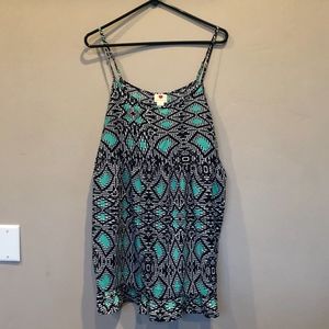 MIni  Mint/ Navy Pull over Dress